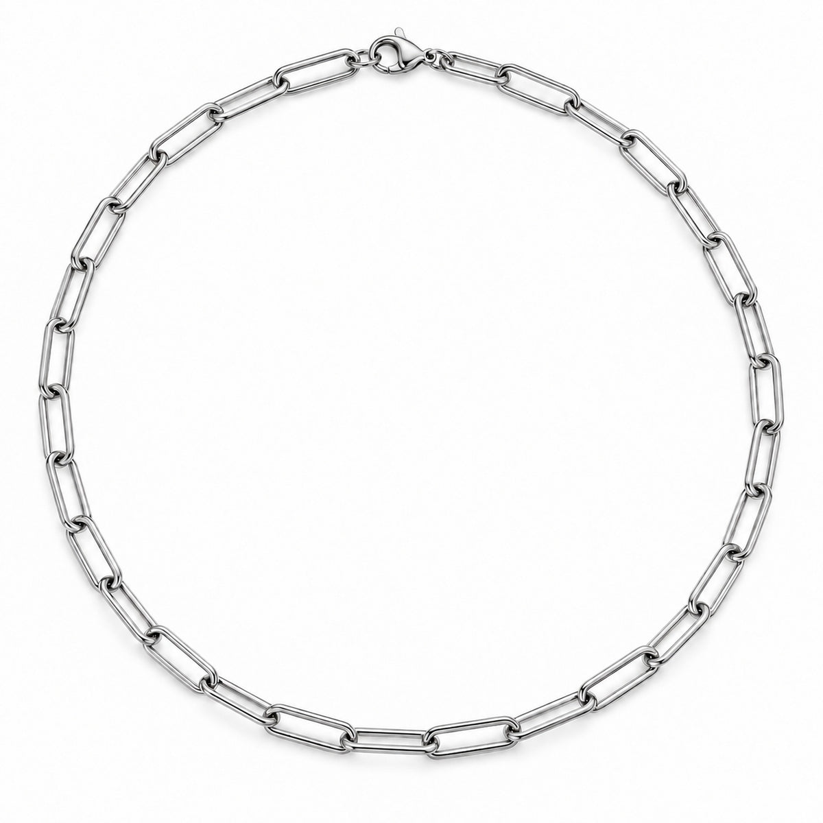 Geometric – minimalistyczny łańcuszek ze stali nierdzewnej 304 – srebrny