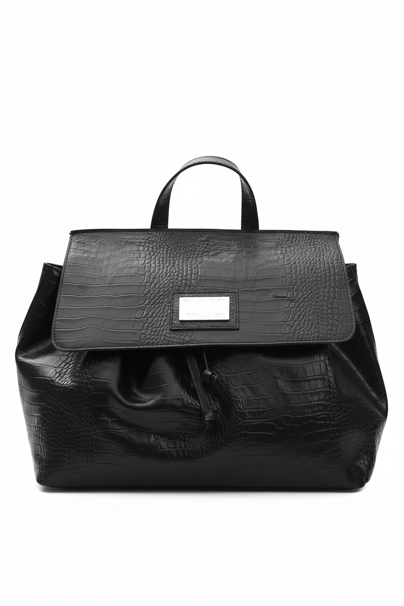 Czarna torba Pompei Donatella - widok z przodu